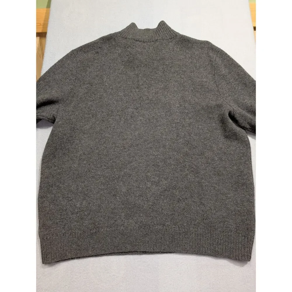 Polo Ralph Lauren Lambswool Sweater Polo Mens Size XL Extra Large Dark Gray VTG